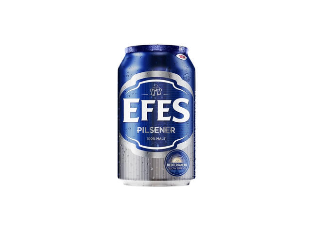 Bere blonda Efes Pilsner, doza, 0.33 l