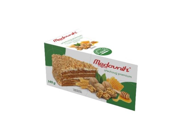 Tort felie miere si nuci premium 145g Medovnik