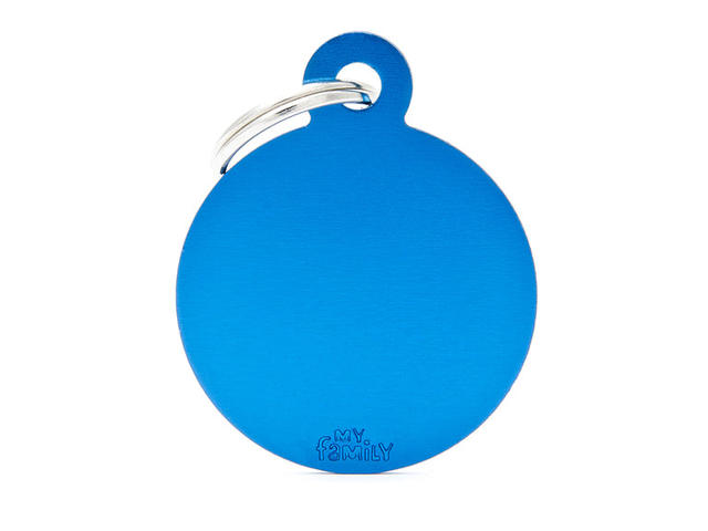 Medalion tag MyFamily Rotund Aluminiu L Blue 51735