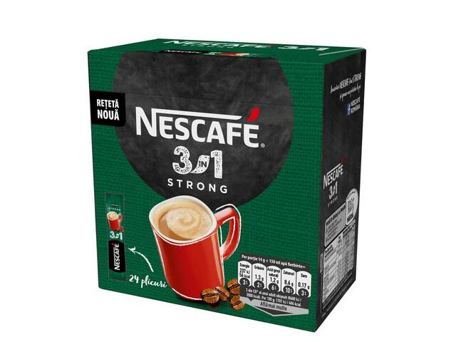 Nescafe 3 in 1 Strong mix de cafea instant 24 plicuri x 14 g