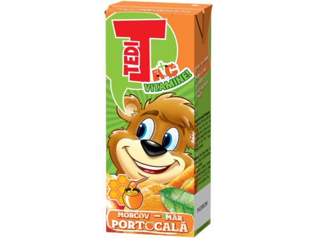 Tedi suc de mere morcovi si portocala 0.2L