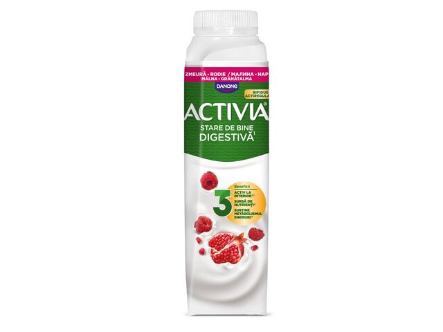 Iaurt de baut, cu Bifidus, zmeura rodie 320g Activia