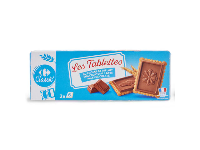 Biscuiti Cu Unt Si Cu Ciocolata Cu Lapte 150G Carrefour