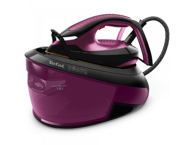 Statie de calcat Tefal Express Vision SV8152E0, Putere 2800 W, Jet de abur 480 g/min, Abur variabil 0-130 g/min, Talpa Durilium Airglide Autoclean, Rezervor detasabil 1.8 l (Violet)