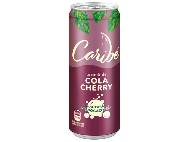 Caribé Bautura racoritoare carbogazoasa cu aroma de Cola Cherry 330 ml