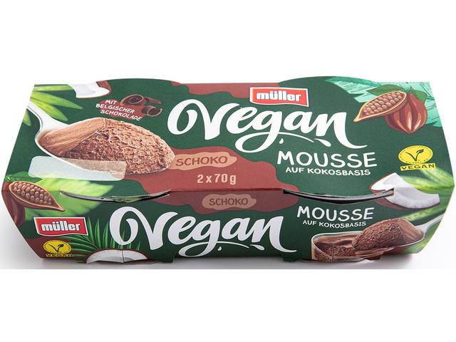 Vegan Mousse Ciocolata 2x70g Muller