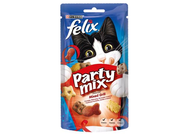 Recompense pentru pisici Felix Party Mix Mixed Grill 60gr