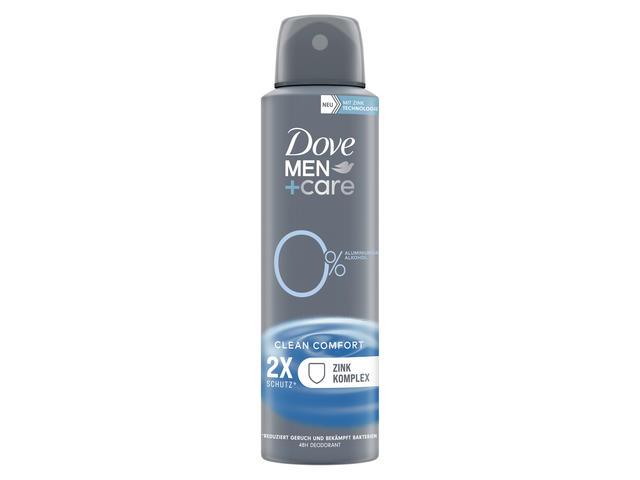 Anti-perspirant DOVE MEN+CARE SPRAY 0% CLEAN CONF 72h 150ML