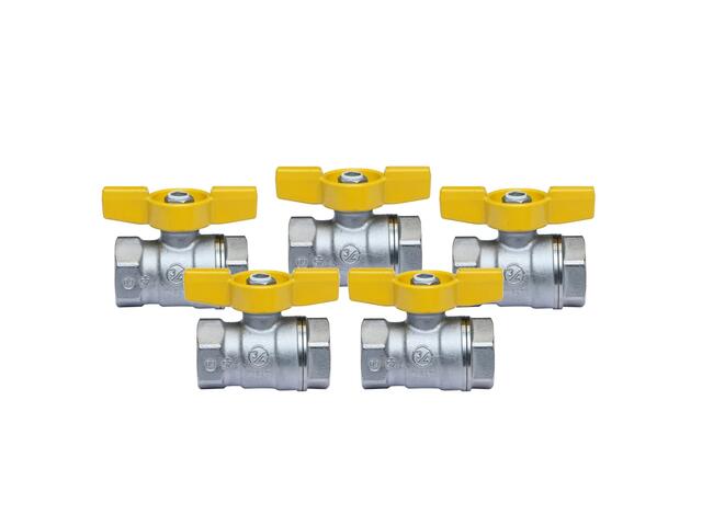 Robinet gaz cu bila Giacomini, filet interior-interior, alama, 3/4"