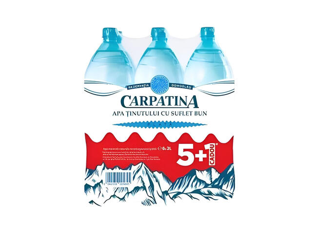 Apa minerala naturala plata Carpatina, PET, (5+1) x 2 l