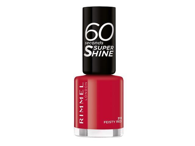 Lac de unghii Rimmel 60 Seconds Super Shine, 313 Feisty Red, 8ML