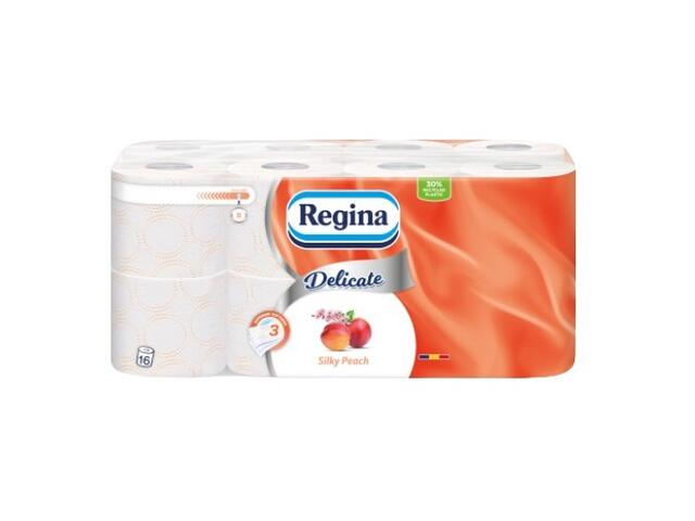 Hartie igienica Delicate Silky Peach 3 straturi 16 role Regina