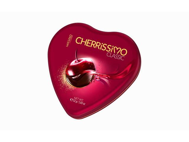 CHERRISSIMO TIN HEART- Praline cutie metalica inima 52g