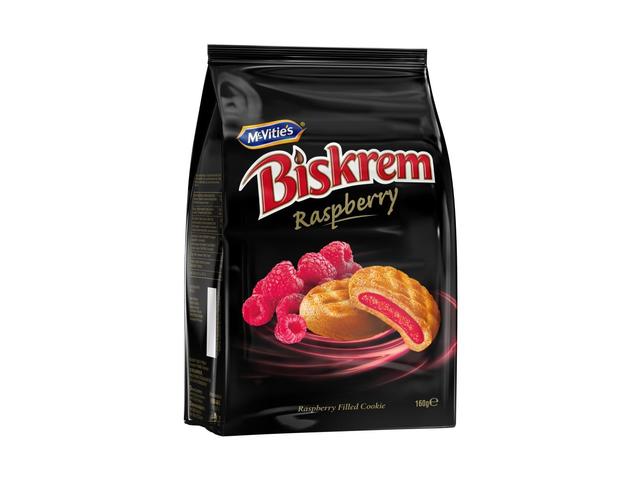 Biscuiti Biskrem, cu zmeura, 160g