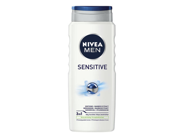 Gel de dus Nivea Men Sensitive, 500 ML