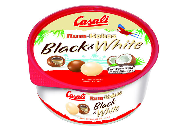 Bomboane Casali Rum Kokos Black & White 300g