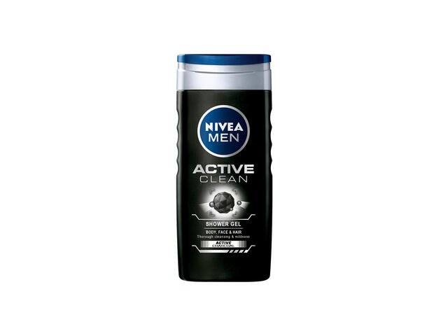 Gel de dus Nivea Men Active Clean, 250 ML