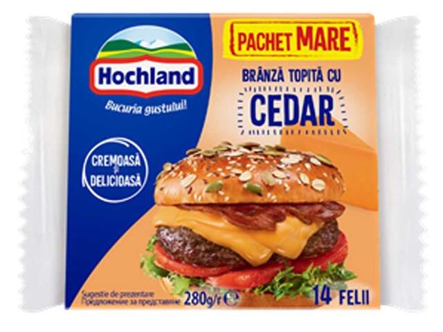 Branza Topita Felii Cu Cedar Family Pack 280G Hochland