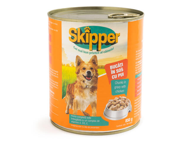 Hrana Umeda pentru Caini Cu Vita 850G Skipper