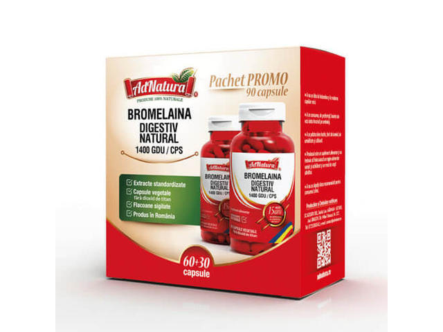 AD NATURA BROMELAINA DIGESTIV NAT.  PACH 1400GDU /60+30 CPS