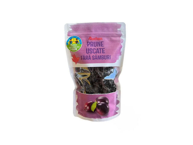 Prune uscate fara samburi Auchan, 500 g