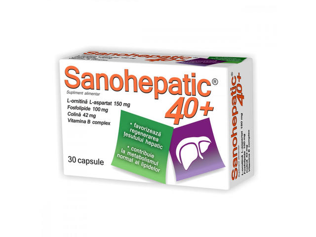Sanohepatic 40+, 30 capsule, Zdrovit