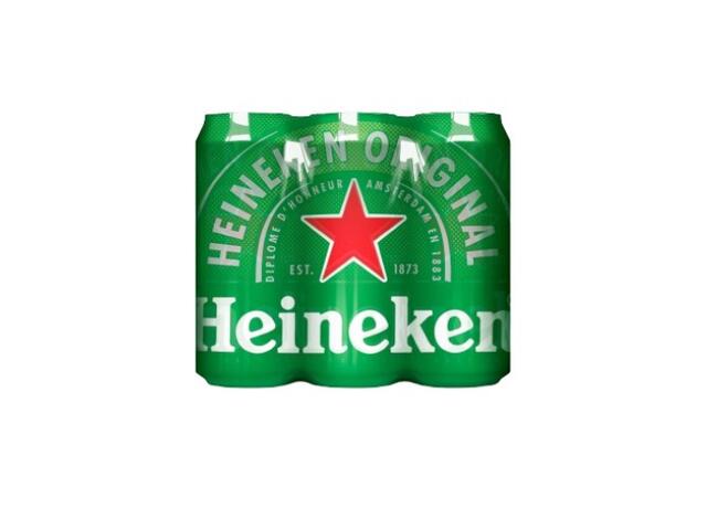 Bere blonda Premium doza Heineken 0.5L/6 pack