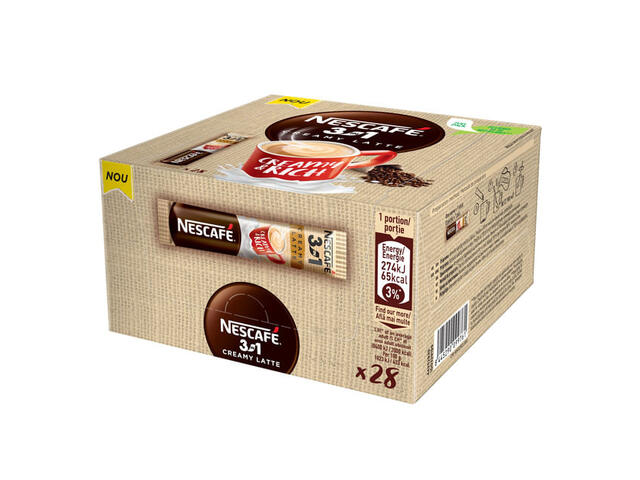 Cafea instant Nescafe 3in1 Creamy Latte, 28 x 15 g