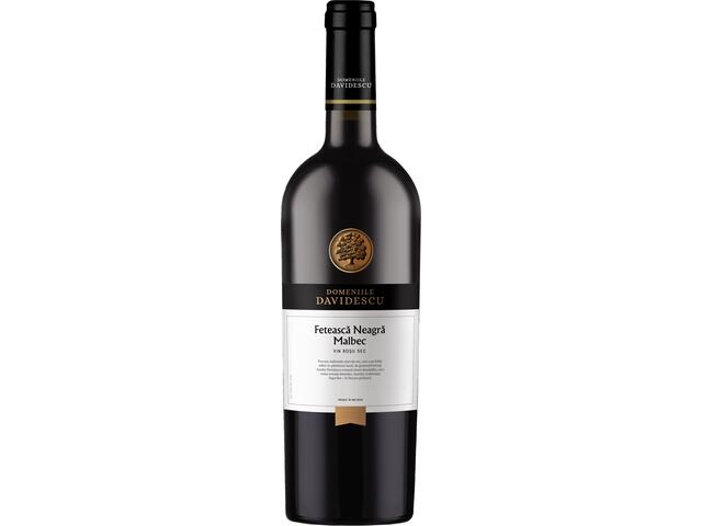 Vin Rosu Sec 0,75L,  Feteasca Neagra & Malbec, Domeniile Davidescu