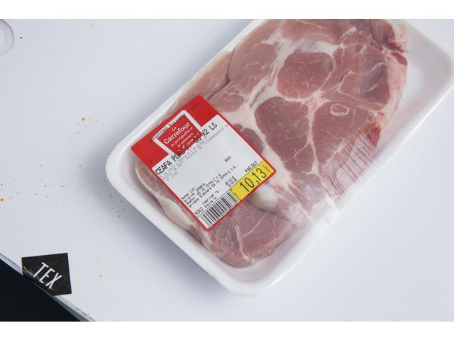 Ceafa de porc cu os x2 per 100g