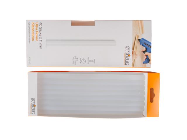 Batoane silicon Steinel Ultra Power pentru pistol de lipit, semi-transparent,11 x 250 mm, set 40 buc