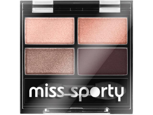 Paleta de farduri pentru pleoape Miss Sporty Studio Color  Quattro, 408 Smoky Rose, 5 g