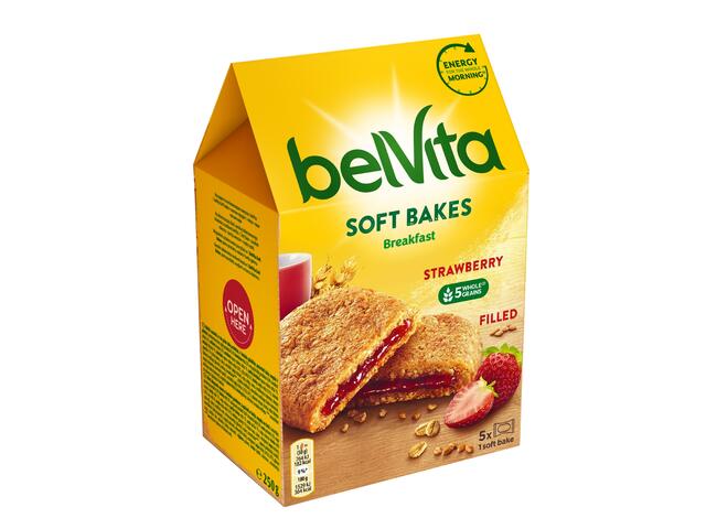 Belvita Soft Bakes Biscuiti cu crema de capsune 250g