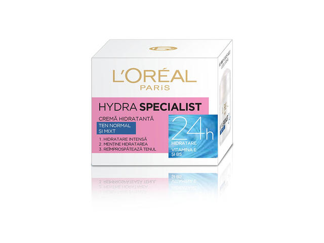 Crema hidratanta pentru fata L'Oreal Paris Hydra Specialist pentru ten normal si mixt 50 ml