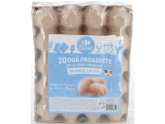 Oua marimea L 20 bucati Cod 2 Sol Carrefour Classic