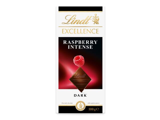 Lindt Excellence tableta ciocolata neagra cu zmeura 100g