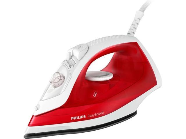 Fier de calcat GC1742/40 Philips EasySpeed, 2000 W, Rezervor 220ml, 25 g/min, Jet de abur 90g, Talpa antiaderenta, Anticalcar, Rosu