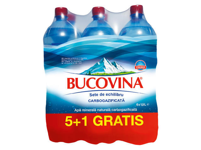 Apa Minerala Carbogazificata Bucovina 1.5L (5+1)