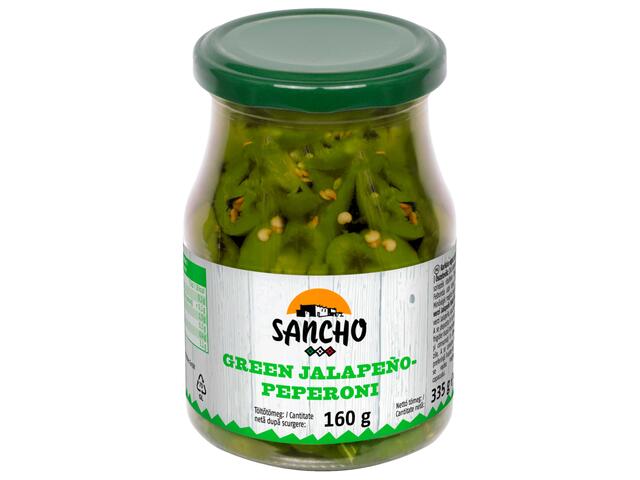 Sancho Ardei iuti verzi Jalapenos 335 g