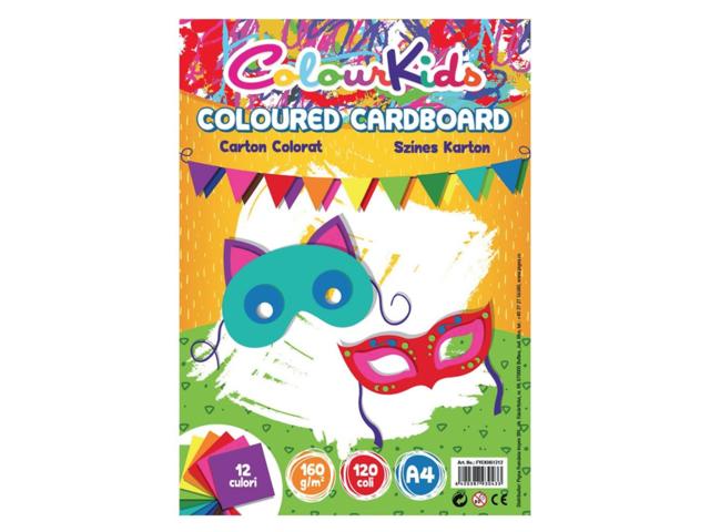 Carton A4 Colour Kids, 120 coli , 160 gr/mp, 12 culori