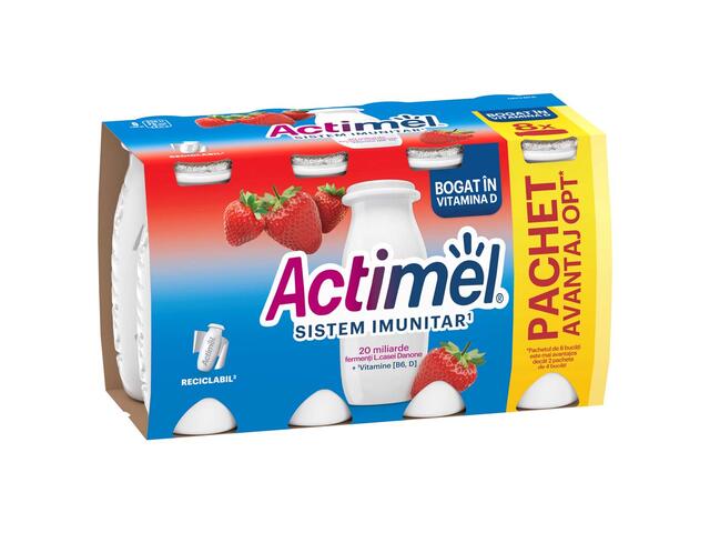 Iaurt de baut capsuni 8x100g Actimel