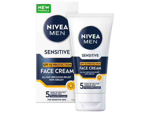 Crema hidratanta pentru fata Nivea MEN Sensitive FPS15 75ML