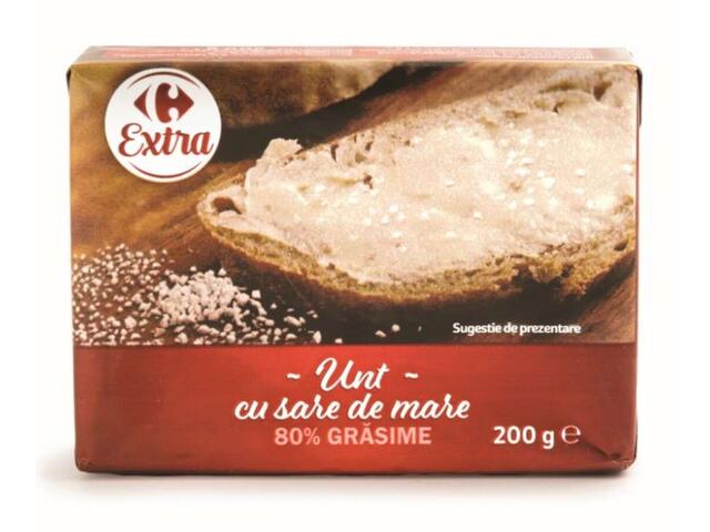 Unt cu sare de mare 80% grasime 200g Carrefour Extra