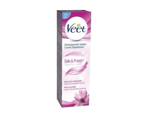 Crema depilatoare Veet cu lapte de lotus si iasomie pentru piele normala, 100 ml