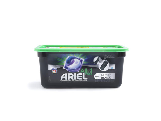 Detergent de rufe capsule Ariel PODS+ Revita Black, 22 spalari