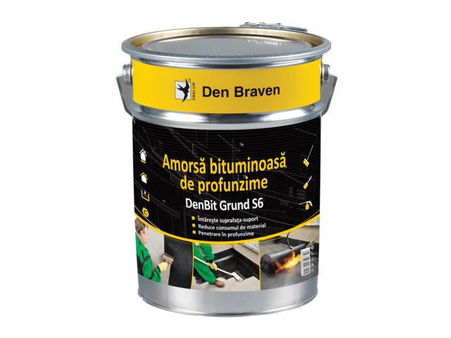 Amorsa bituminoasa, Den Braven Bit Grund S6, neagra, 9 kg