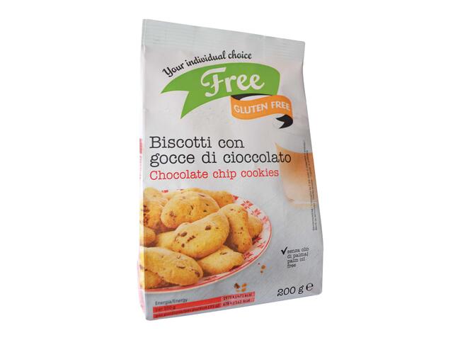 Free Biscuiti cu fulgi de ciocolata, fara gluten 200 g