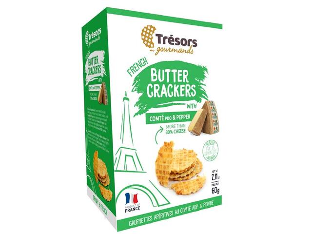 Tresors Gourmet Crackers Cu Unt, Branza Comte & Piper 60G