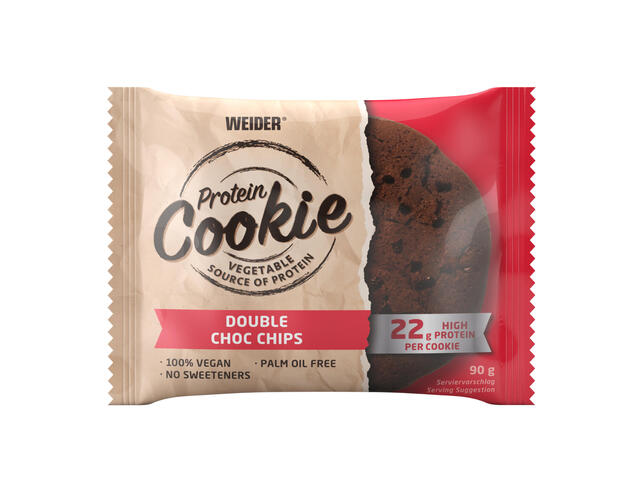 Biscuite proteic Cookie double choc chips 100% vegan 90 g
