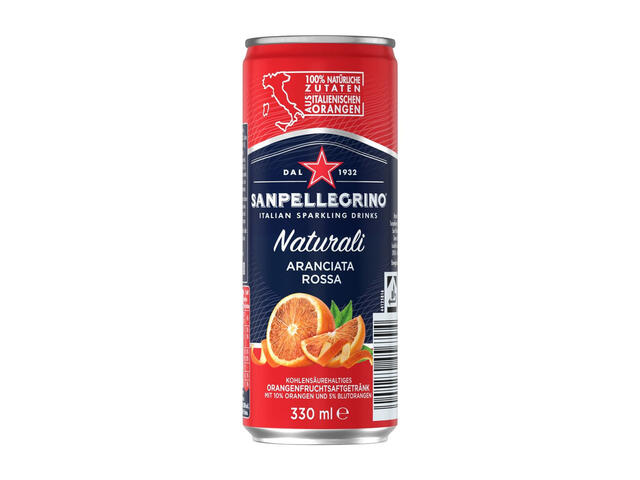 Bautura carbogazoasa cu aroma de portocale rosii San Pellegrino, 0.33 l